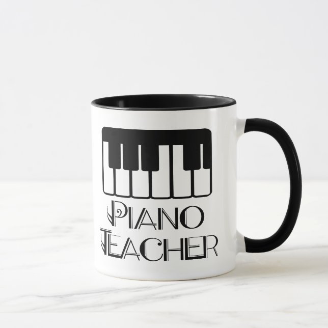 Taza Música del teclado del profesor de piano (Derecha)