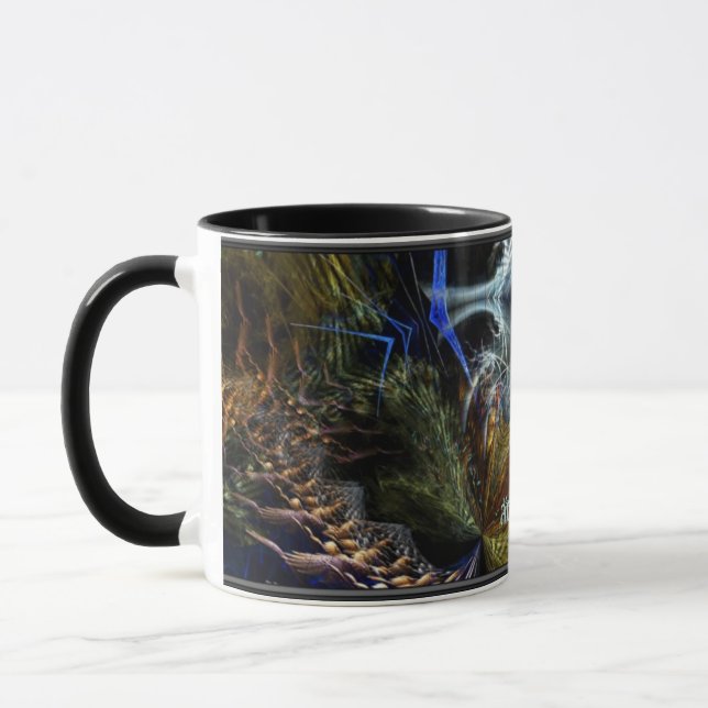 Taza Música "futurista" de arte fractal (Izquierda)