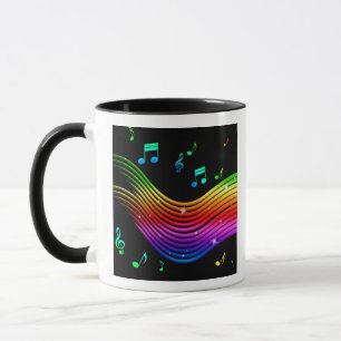 Taza Música Ilustracion personalizado monograma