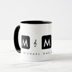 Taza música mug para músicos con arcos tribles