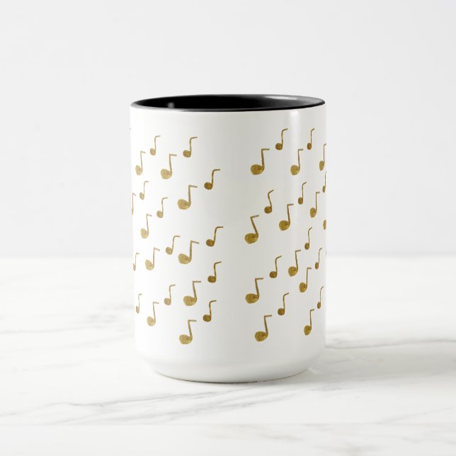 Taza Música, notas de oro (Centro)