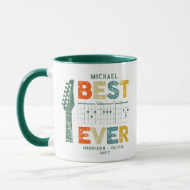 Taza Música Papá Mejor Papá De Los Cuadros De Guitarra 