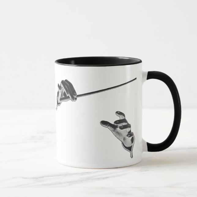 Taza Música vintage, manos de director con un bastón (Derecha)