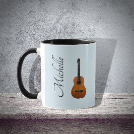 Taza Músico de guitarra de instrumentos musicales azul