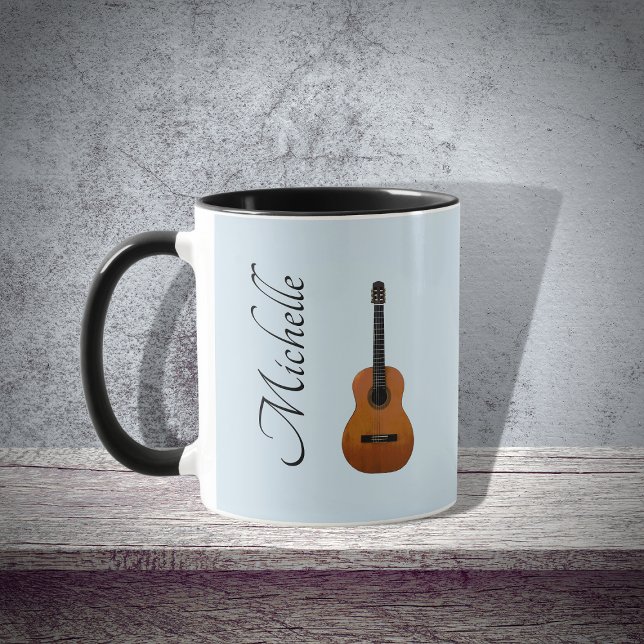 Taza Músico de guitarra de instrumentos musicales azul (Subido por el creador)