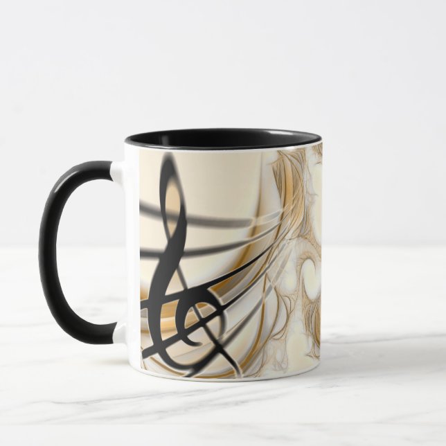 Taza Músico de oro de la composición de Treble Clef (Izquierda)