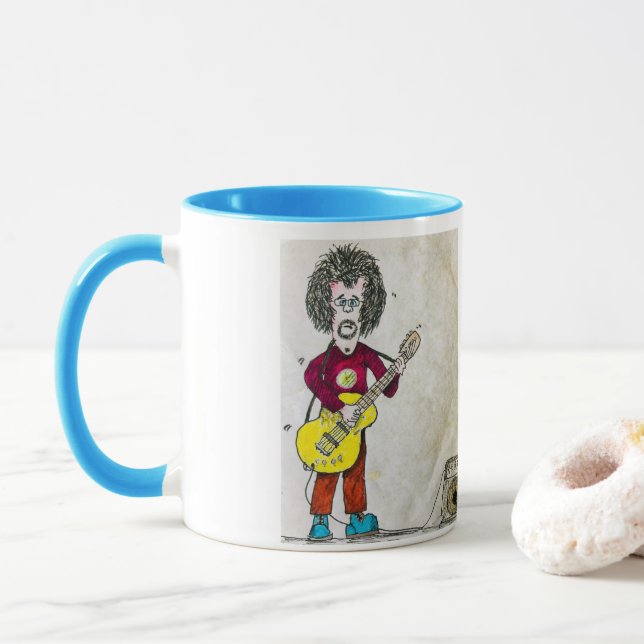 Taza Músico loco1 Mug guitarista (Con donut)