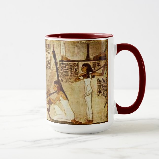 Taza Músicos de Akhnaton Egyptian History Mug (Derecha)