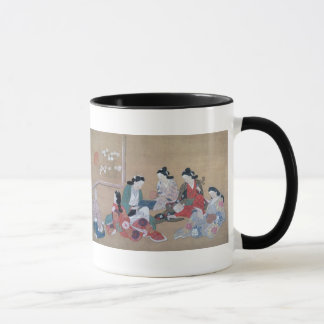 Taza Músicos japoneses del siglo XVII cantan y roban