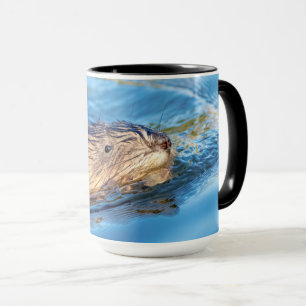 Taza Muskrat en la Reserva Ecológica de las Granjas de
