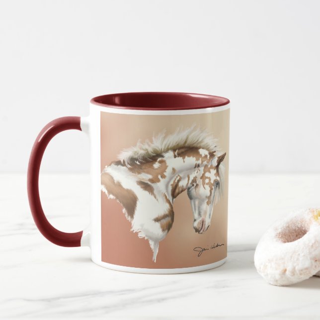 Taza Mustang Wild Extendió Bebida Mug (Con donut)