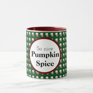 Taza Muy Bonita Especie De Calabaza (Fondo Verde)
