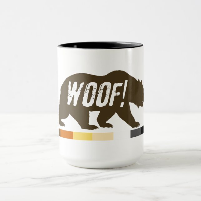 Taza Muy Guay Gay osos Bandera Orgullo Woof (Centro)