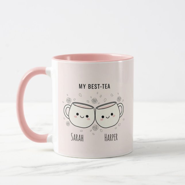 Taza "My Best-Tea" Cute Personalized Best Friend Mug (Izquierda)