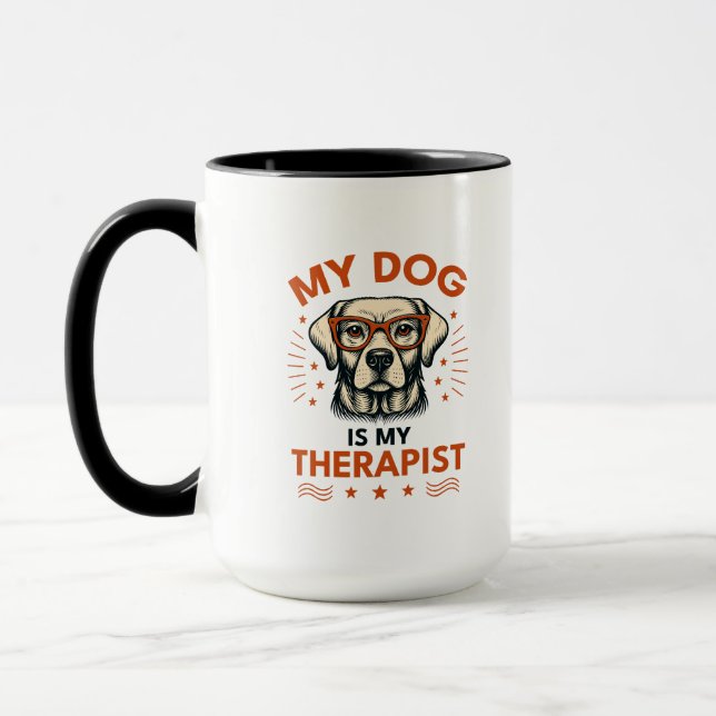 Taza My dog is my therapist (Izquierda)