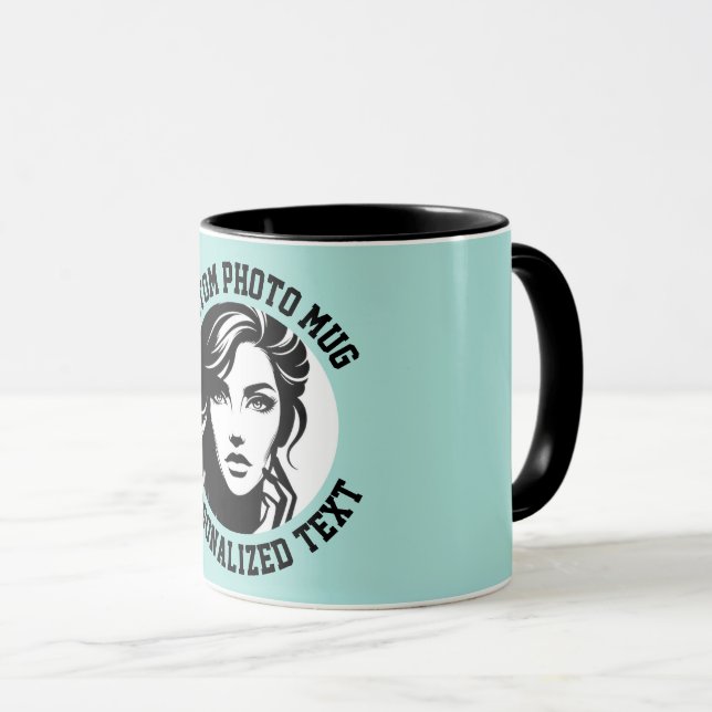 Taza My Face on a Custom Combo Mug TURQUOISE GREEN (Anverso derecho)