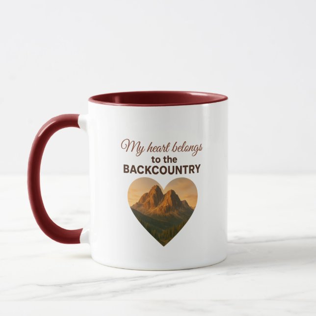 Taza My Heart Belongs to the Backcountry Premium (Izquierda)