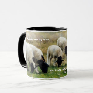 Taza My Sheep John 10:27 Faith Art Mug Cup