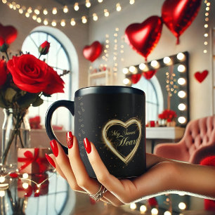 Taza My Sweet Heart Black Gold Coffee Mug