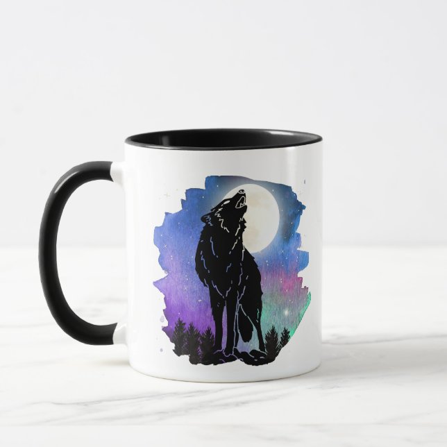 Taza Mystic Howf Wolf Silhouette dos tonos mug (Izquierda)
