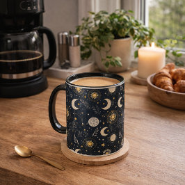Taza Mystical Celestial Moon Pattern