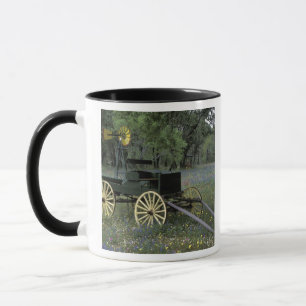 Taza N.A., EE. UU., Texas, Devine, Viejo vagón y