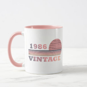 Taza Nacida en 1986 regalo de cumpleaños vintage modern