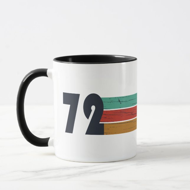 Taza nacido en 1972 regalo de cumpleaños vintage (Izquierda)