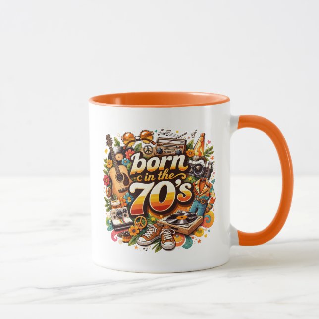 Taza Nacido En Los 70 (Derecha)
