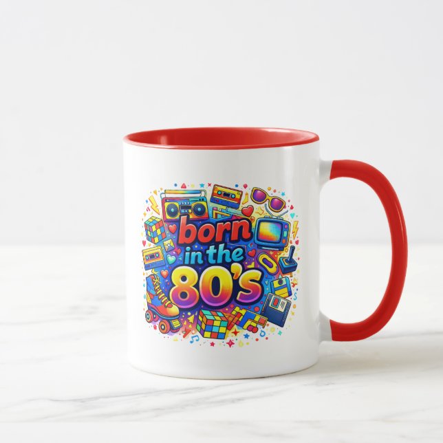 Taza Nacido En Los 80 (Derecha)