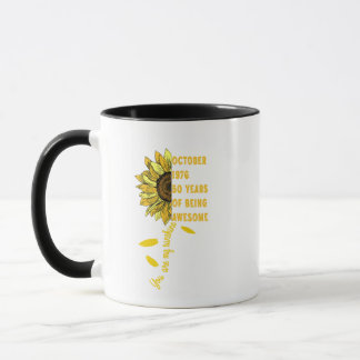 Taza Nacido en octubre de 1966 Girasol 60 cumpleaños 60