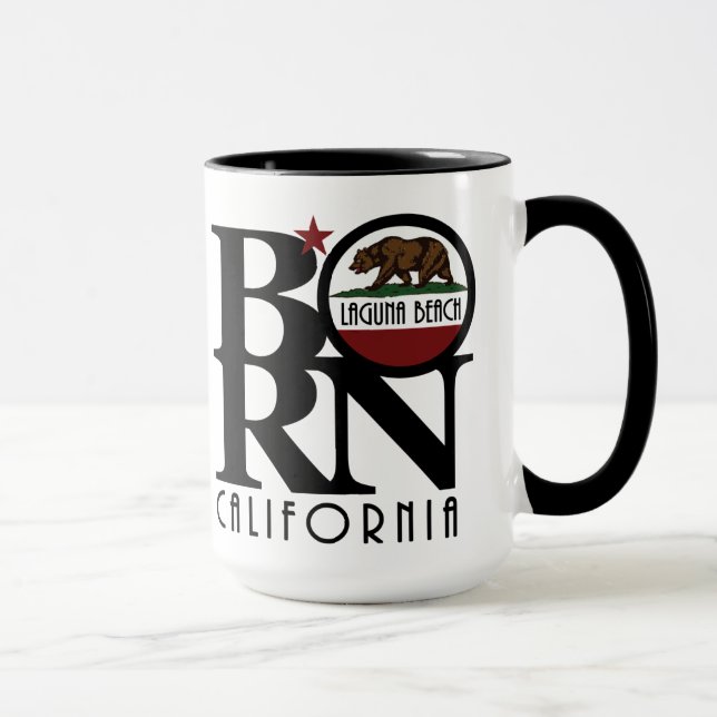 Taza NACIDO Laguna Beach CA 15oz (Derecha)