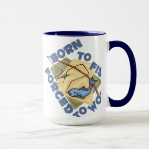 TAZA NACIDO PARA PESCADO OBLIGADO A TRABAJAR