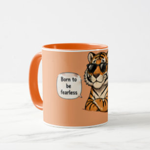 Taza Nacido Para Ser Intrépido   Café Inspirador