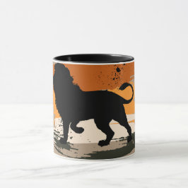 Taza Nacido para ser salvaje animal león