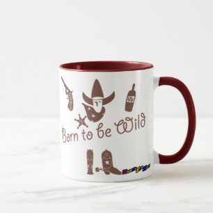 Taza Nacido para ser salvaje - cerdo rústico