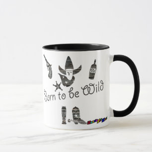 Taza Nacido para ser salvaje - madera