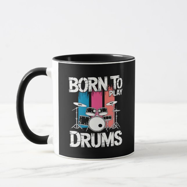 Taza Nacido Para Tocar Batería (Izquierda)