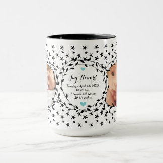 Taza Nacimiento de foto bebé Patrón de niño bebé estrel
