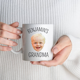 Taza Nacimiento de la abuela con foto de bebé personali