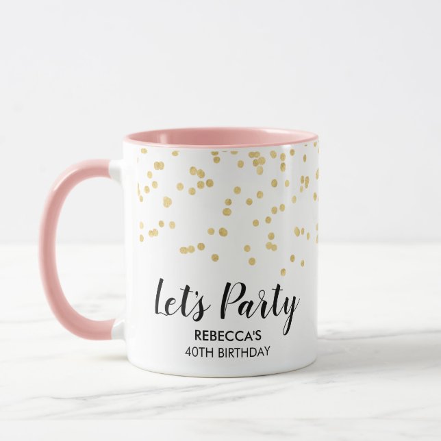 Taza Nacimiento Fiesta de oro Relieve metalizado de Fau (Izquierda)