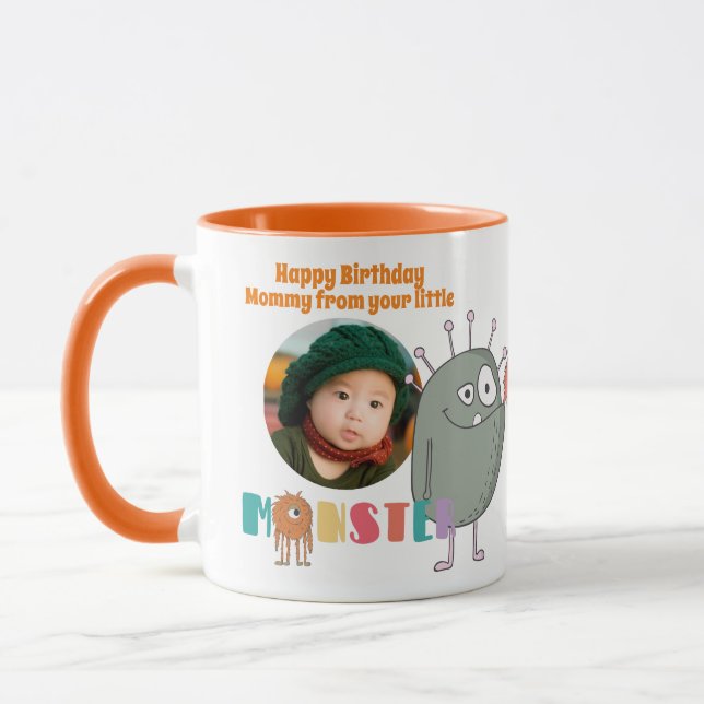 Taza Nacimiento MAMÁ FOTO MUG NIÑOS Pequeños Monstruos (Izquierda)