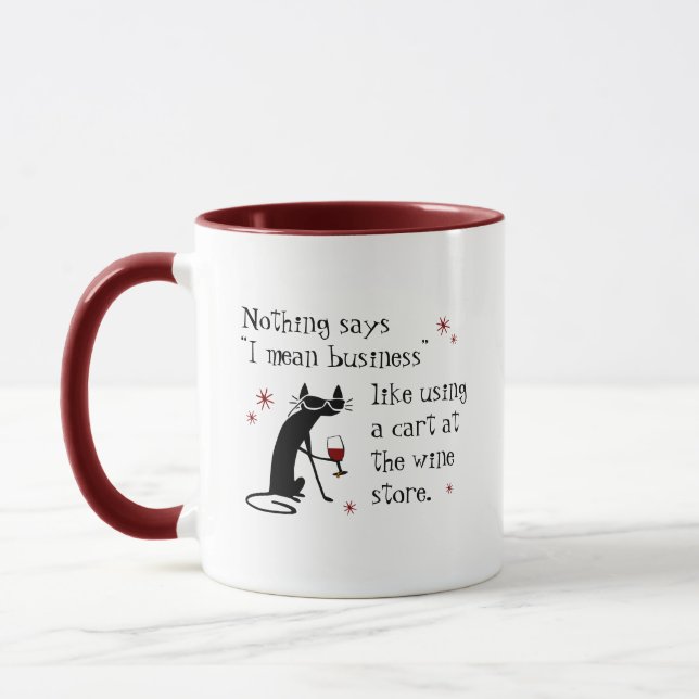 Taza Nada Dice Que Me Refiera A Una Cita De Vino Funny  (Izquierda)