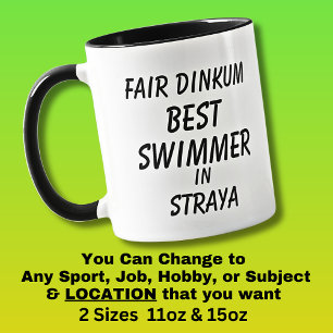 Taza NADADOR MEJOR Fair Dinkum en Straya 