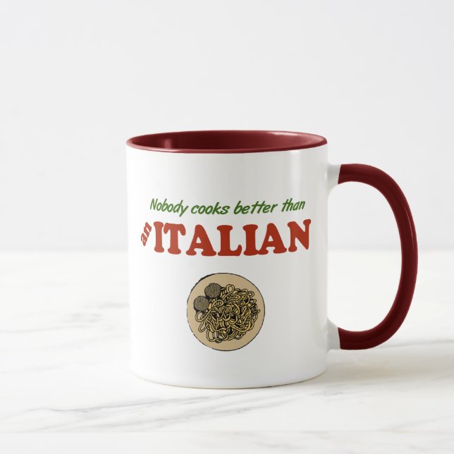 Taza Nadie cocina mejor que un italiano (Derecha)