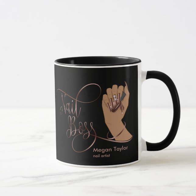 Taza Nail Boss, regalo para la manicura del técnico de  (Derecha)