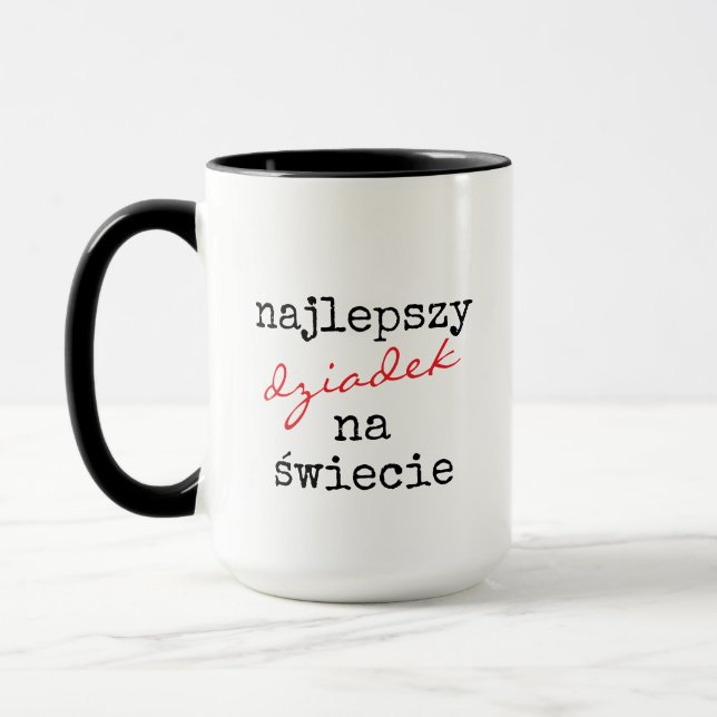 Taza Najlepszy Dziadek Na Świecie — Granpa polaco (Izquierda)