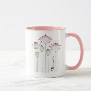 Taza Namaste Flor de Loto Rosa Moderna