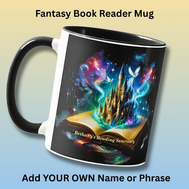 Taza Name, Fantasy Castle Book Novel Reading Sanctuary (Subido por el creador)
