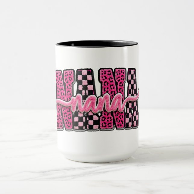 Taza Nana rosa linda (Centro)